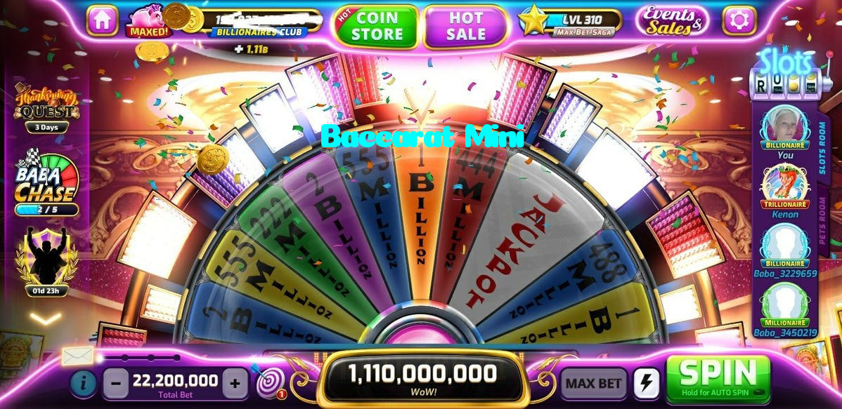 Baccarat Mini casino presented on mobile device in Pakistan with slots and live games